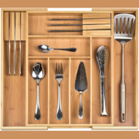 Organisateur de tiroir extensible en bambou